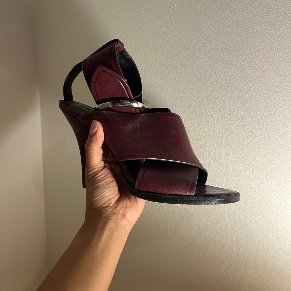 Alexander Wang Burgundy Women's Heels with Metal detail